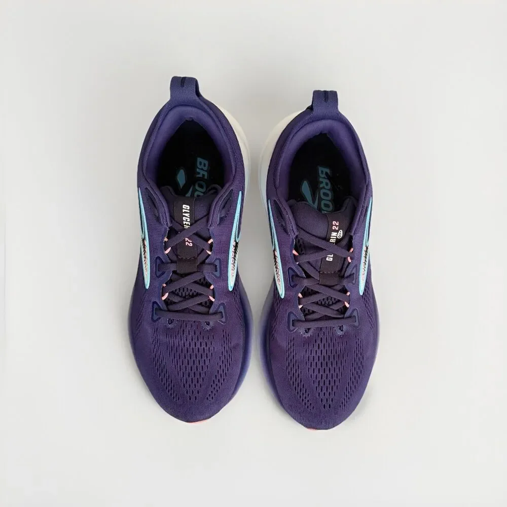 Women's Brooks Glycerin 22, Blue Ribbon/Peacoat/Dianthus, 9 B Medium US - Picture 5 of 10